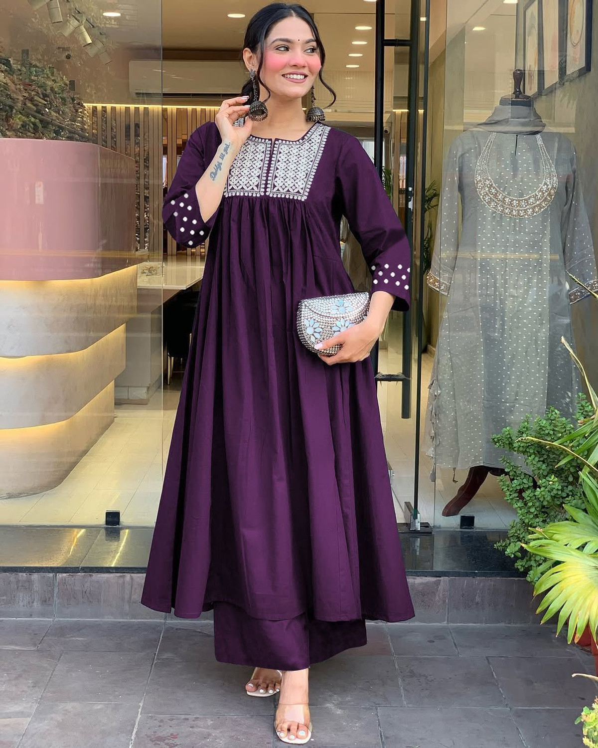 Image of BSS Fashion Women Kurti Palazzo Set