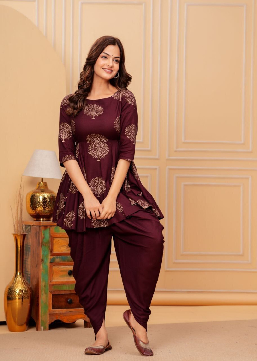 Image of TFP Women Kurti Dhoti Pant Set