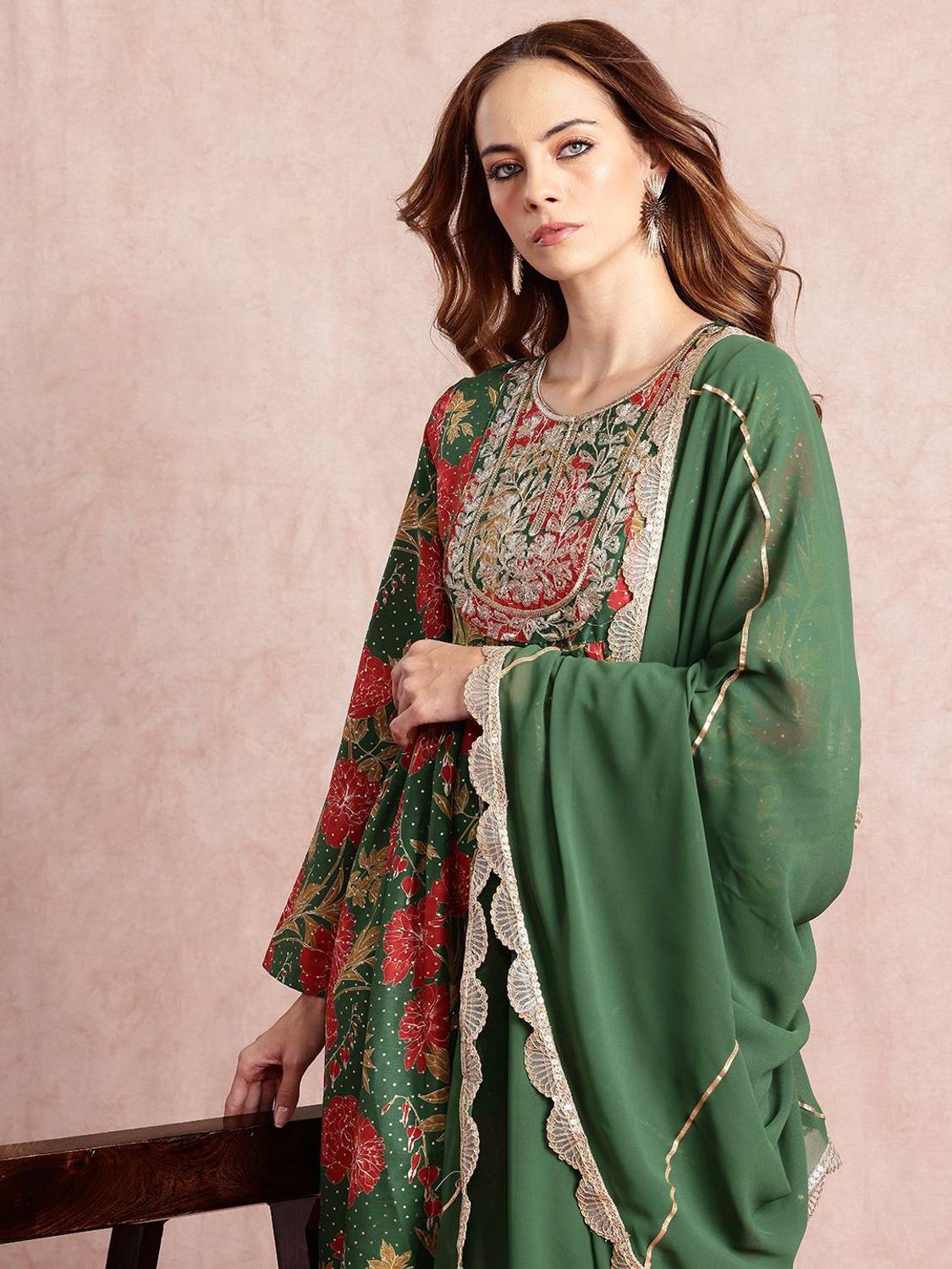 all about you Women Kurta Pant Attached Dupatta Set