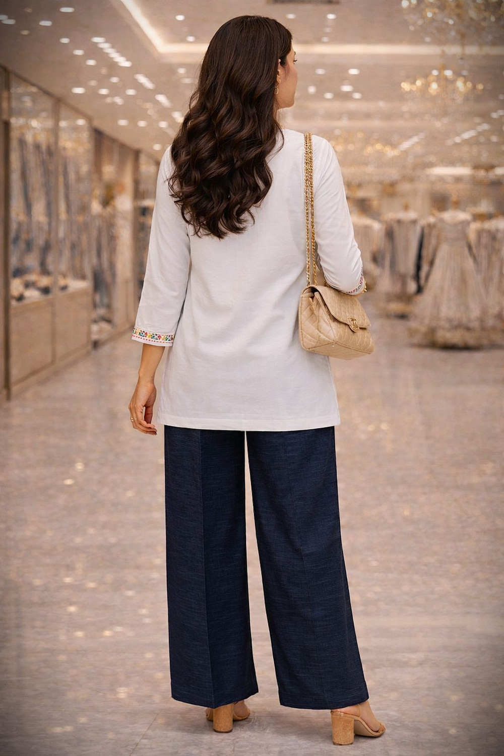 Image of Fabricana Women Kurti Palazzo Set
