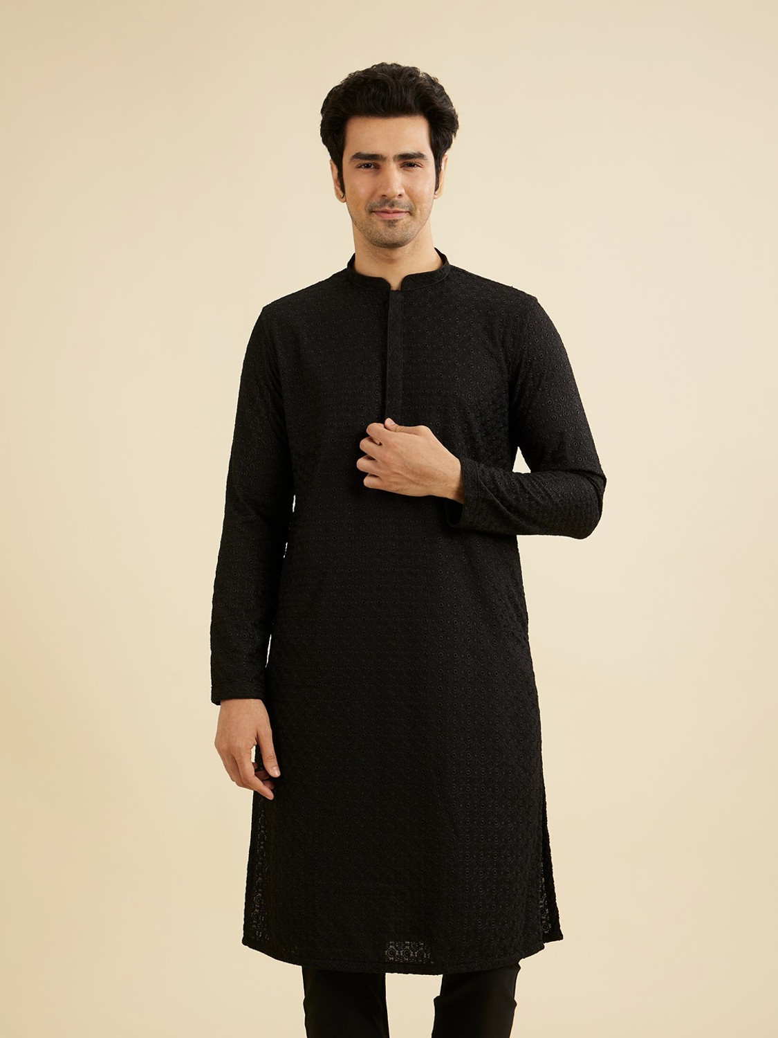 Image of MANYAVAR Men Kurta Pyjama Set