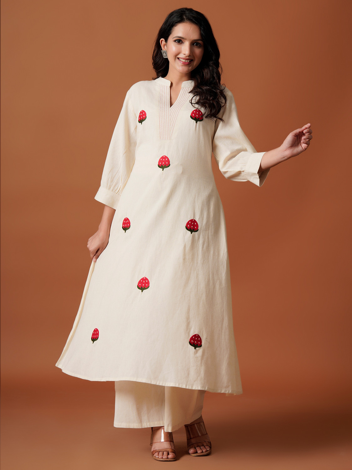 Image of Indo Era Women Kurta Palazzo Set