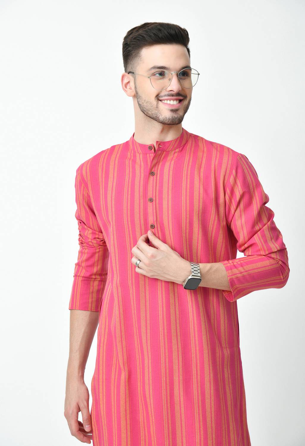 OTIRA Men Striped Straight Kurta