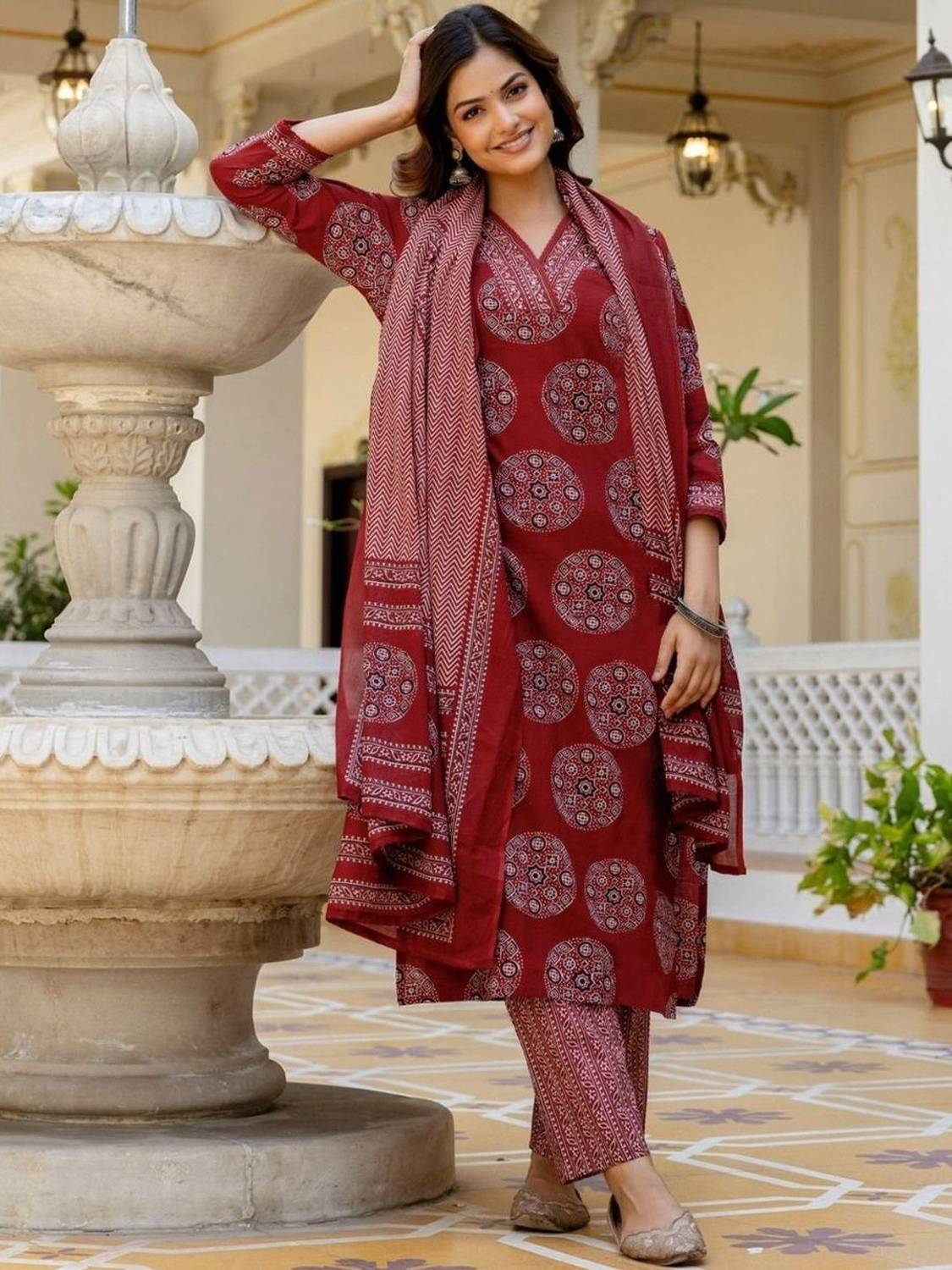 Adhiriti Women Kurta Pant Attached Dupatta Set