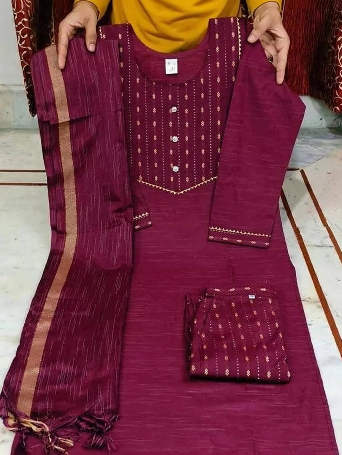 Bakhsh Collection Women Kurta Pant Dupatta Set