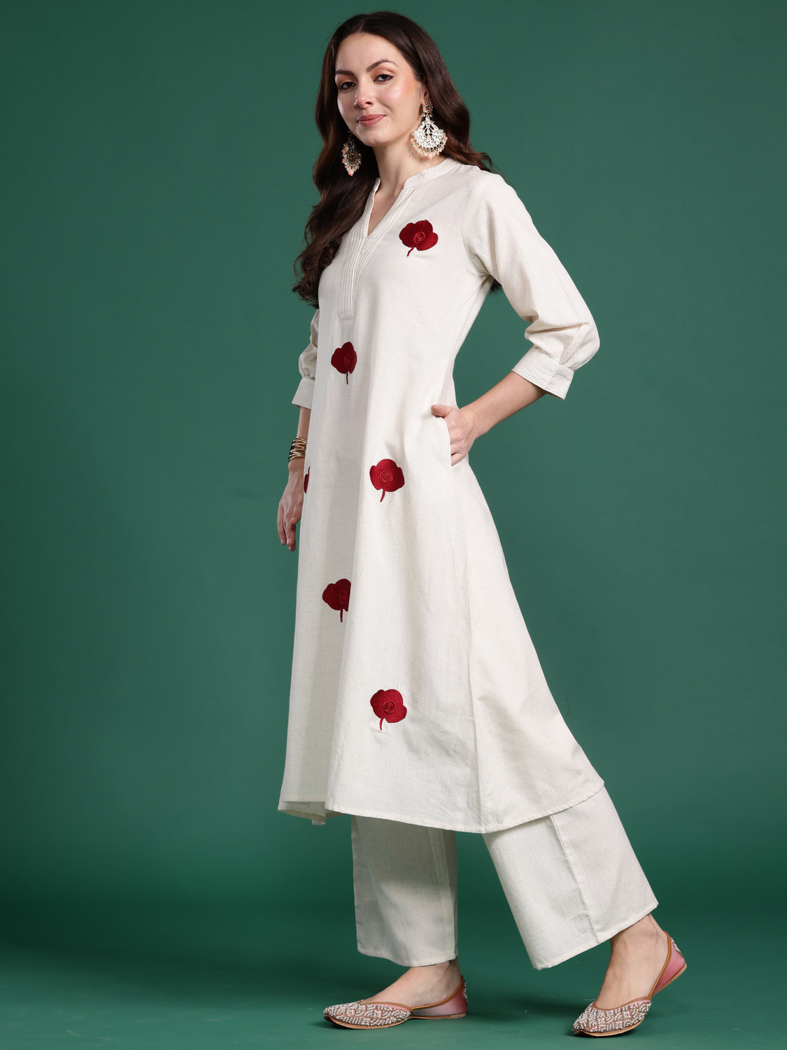 Image of Indo Era Women Kurta Palazzo Set