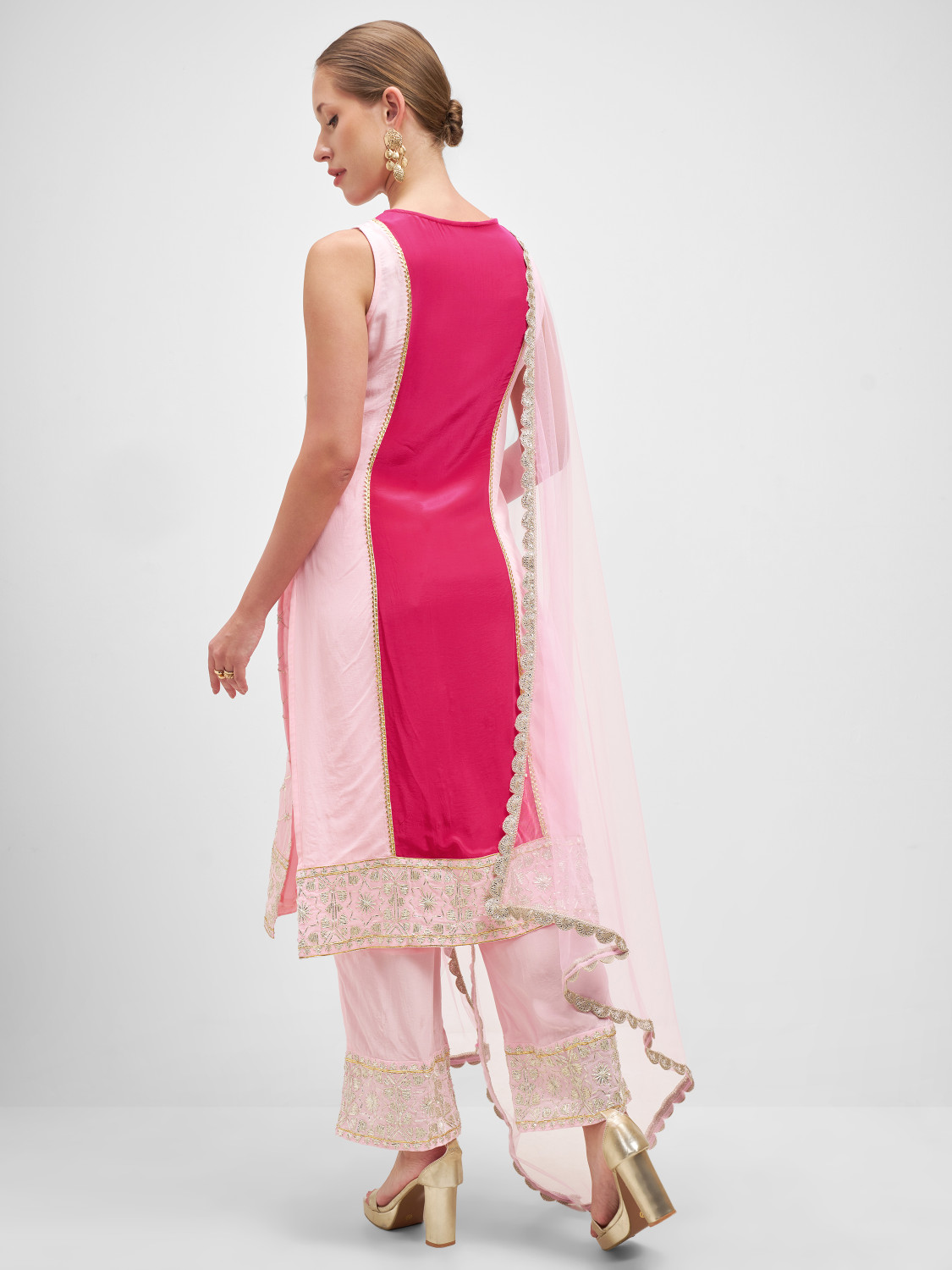 Image of Vishudh Women Kurta Palazzo Set