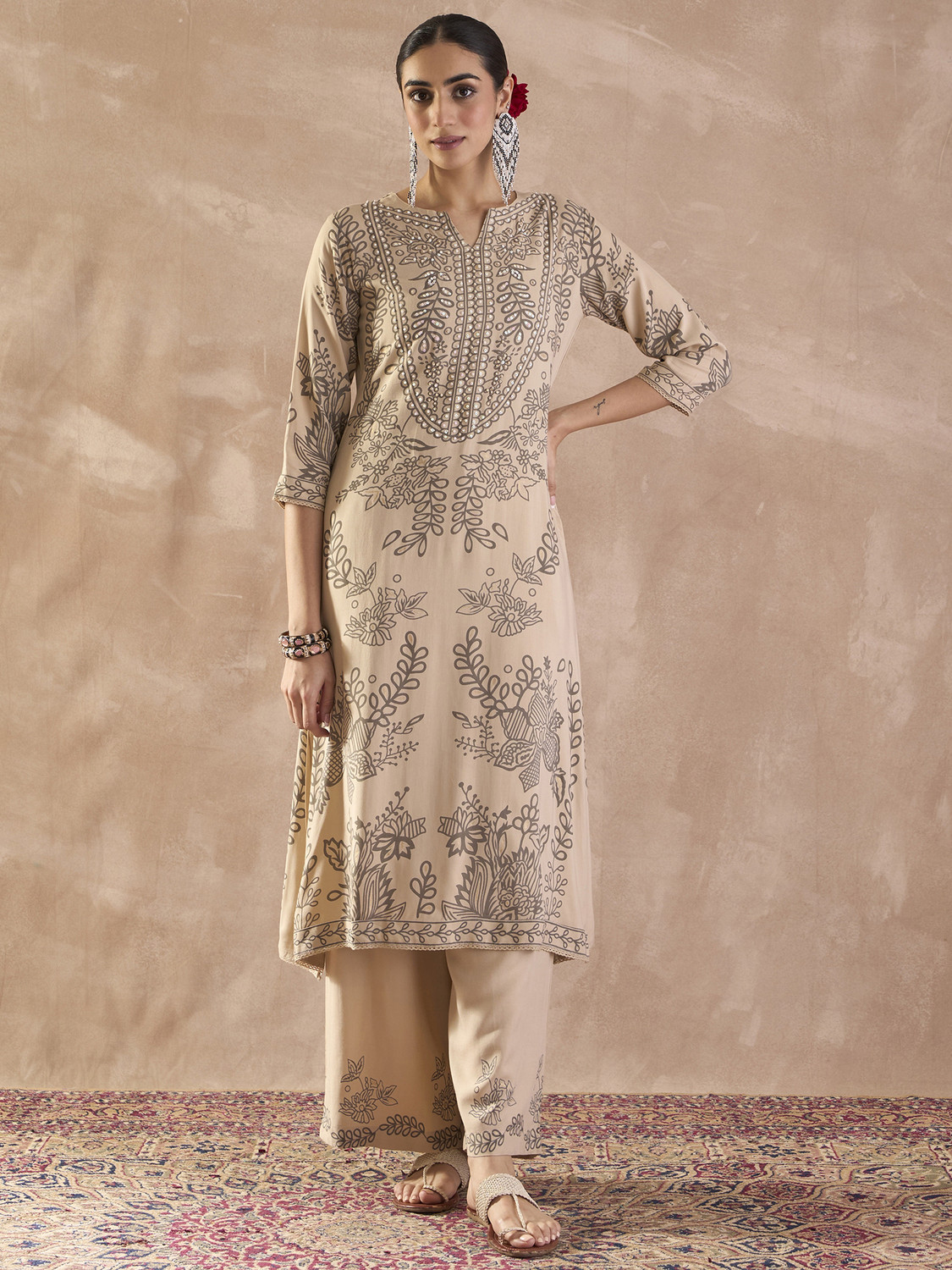 Image of Indo Era Women Kurta Pant Set