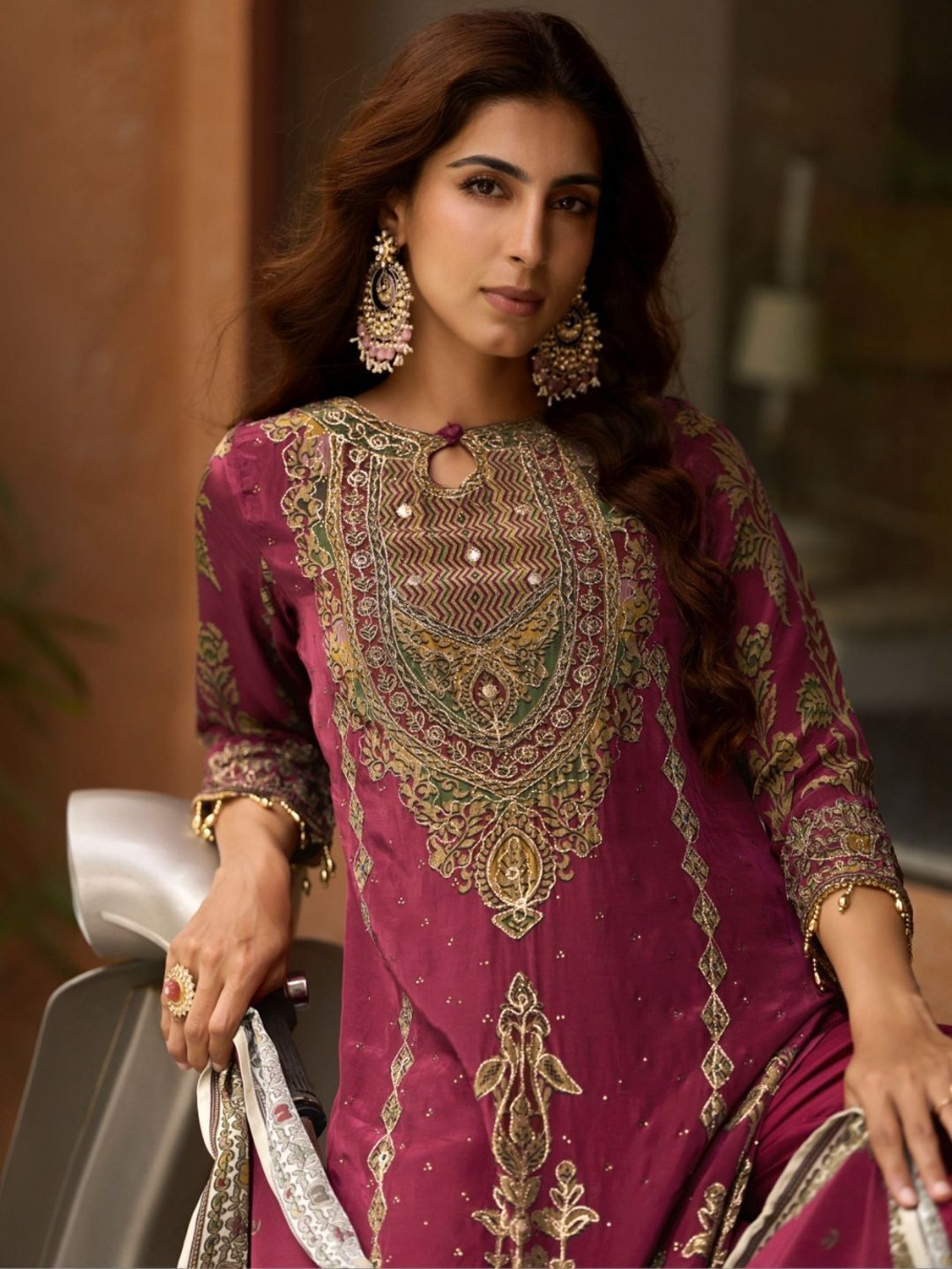 Image of ANOUK Women Kurta Pant Dupatta Set