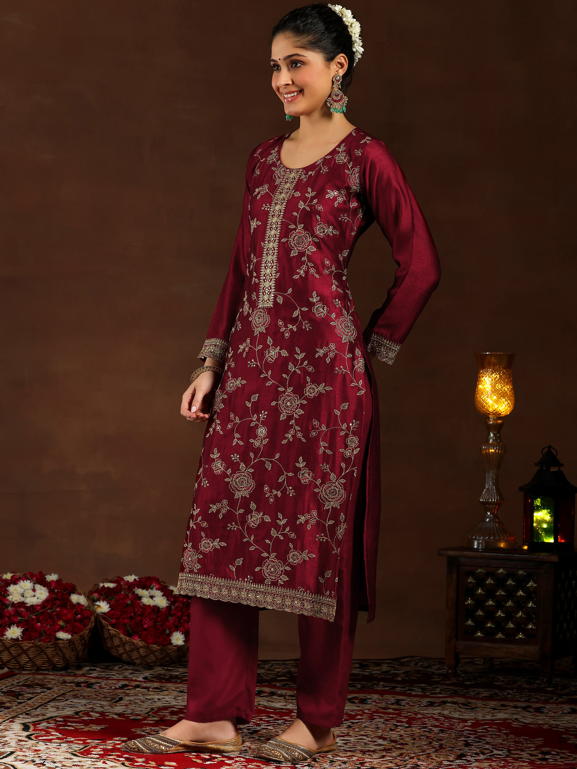 Image of LIBAS Women Kurta Pant Dupatta Set