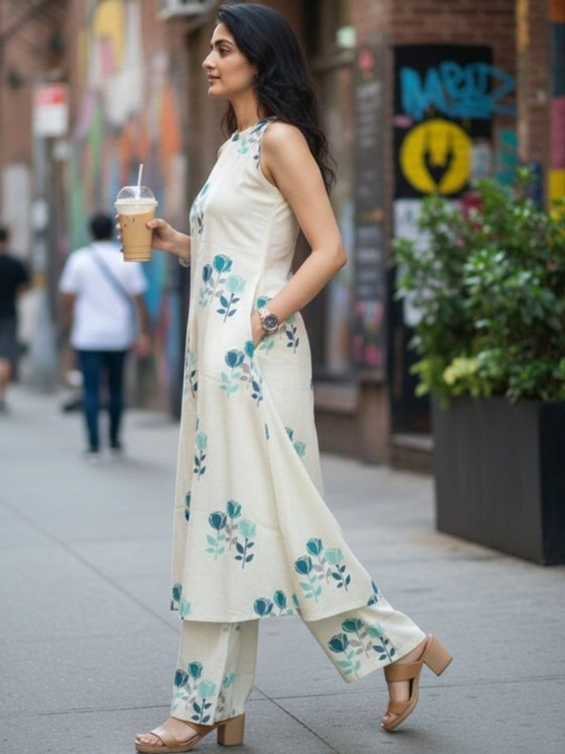 Image of BILVAPATRA Women Kurta Palazzo Set
