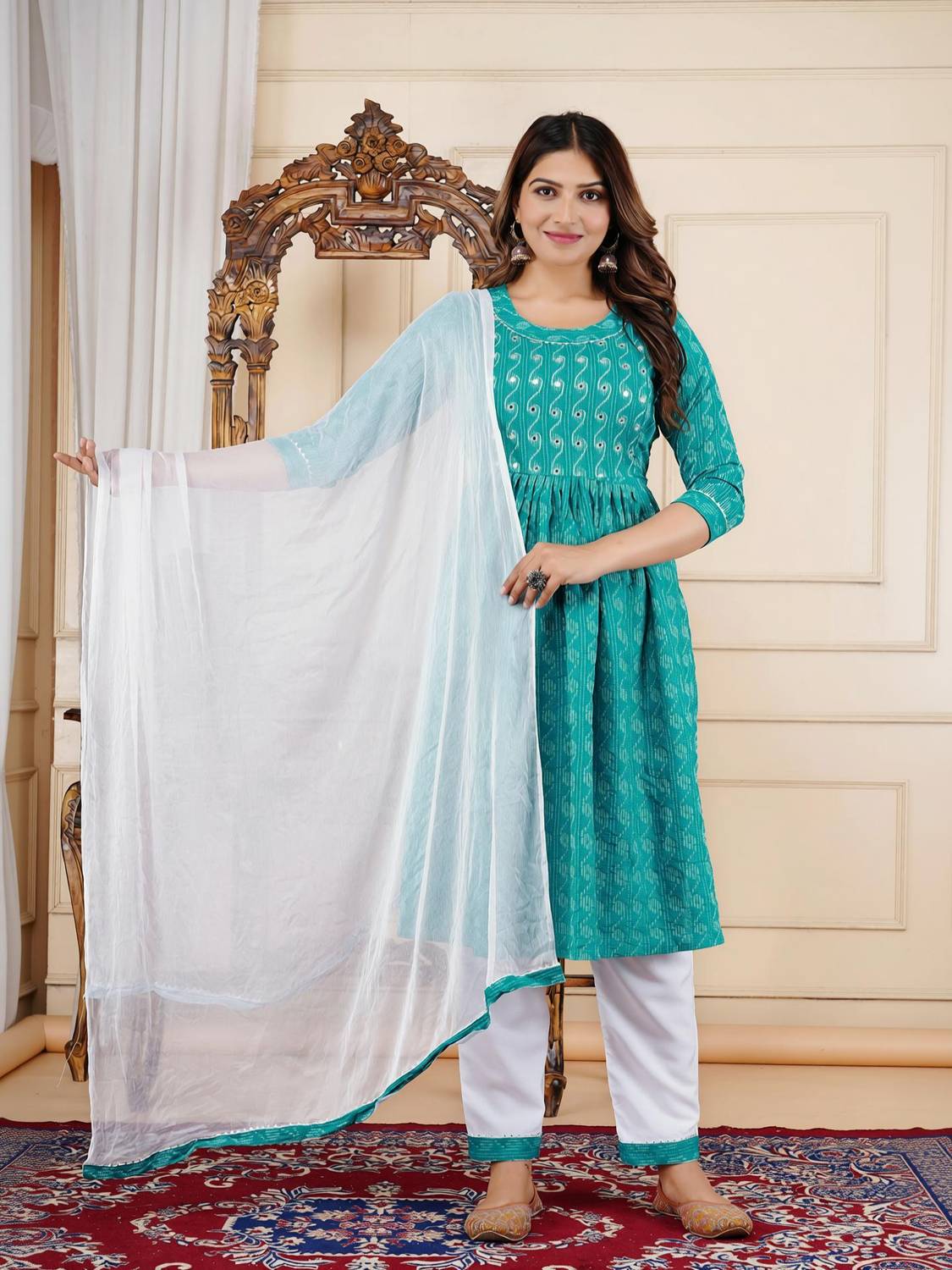 SONAVA CLUB Women Ethnic Top Pant Set