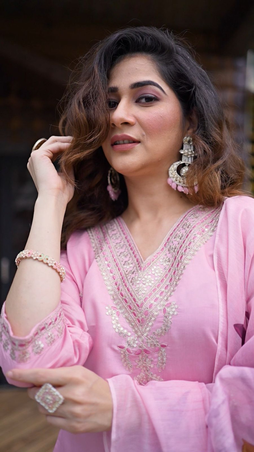 Image of VAANITEXTILE Women Kurti Pant Dupatta Set
