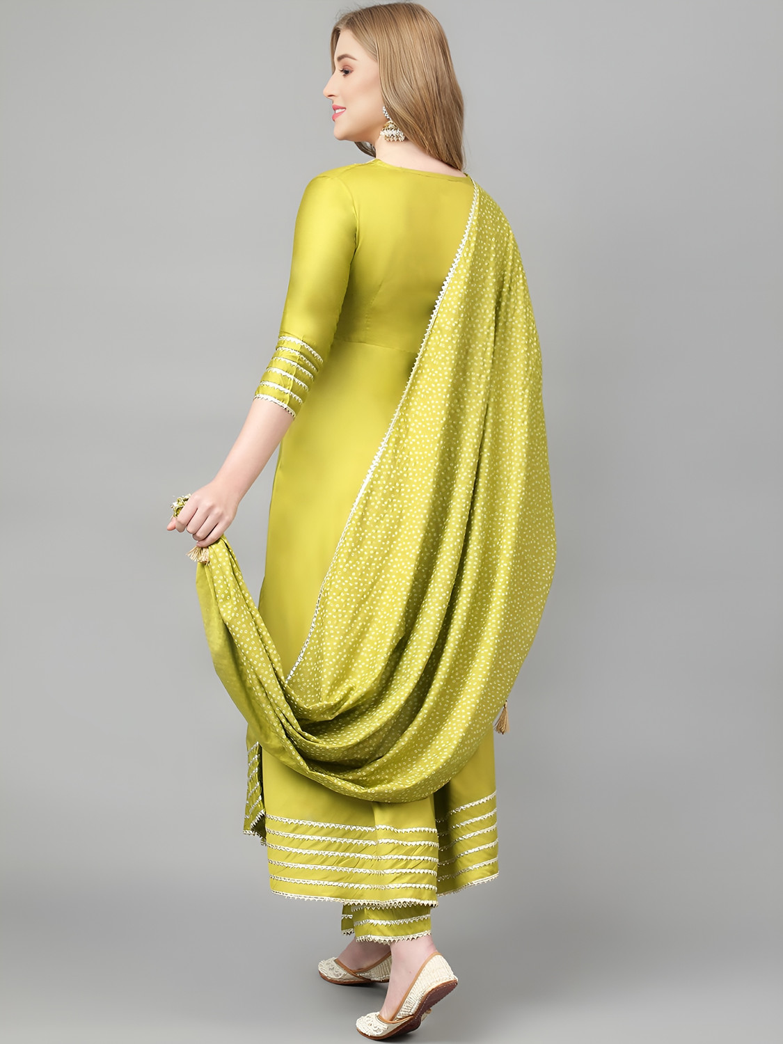 Image of Nishabd Women Kurta Palazzo Dupatta Set