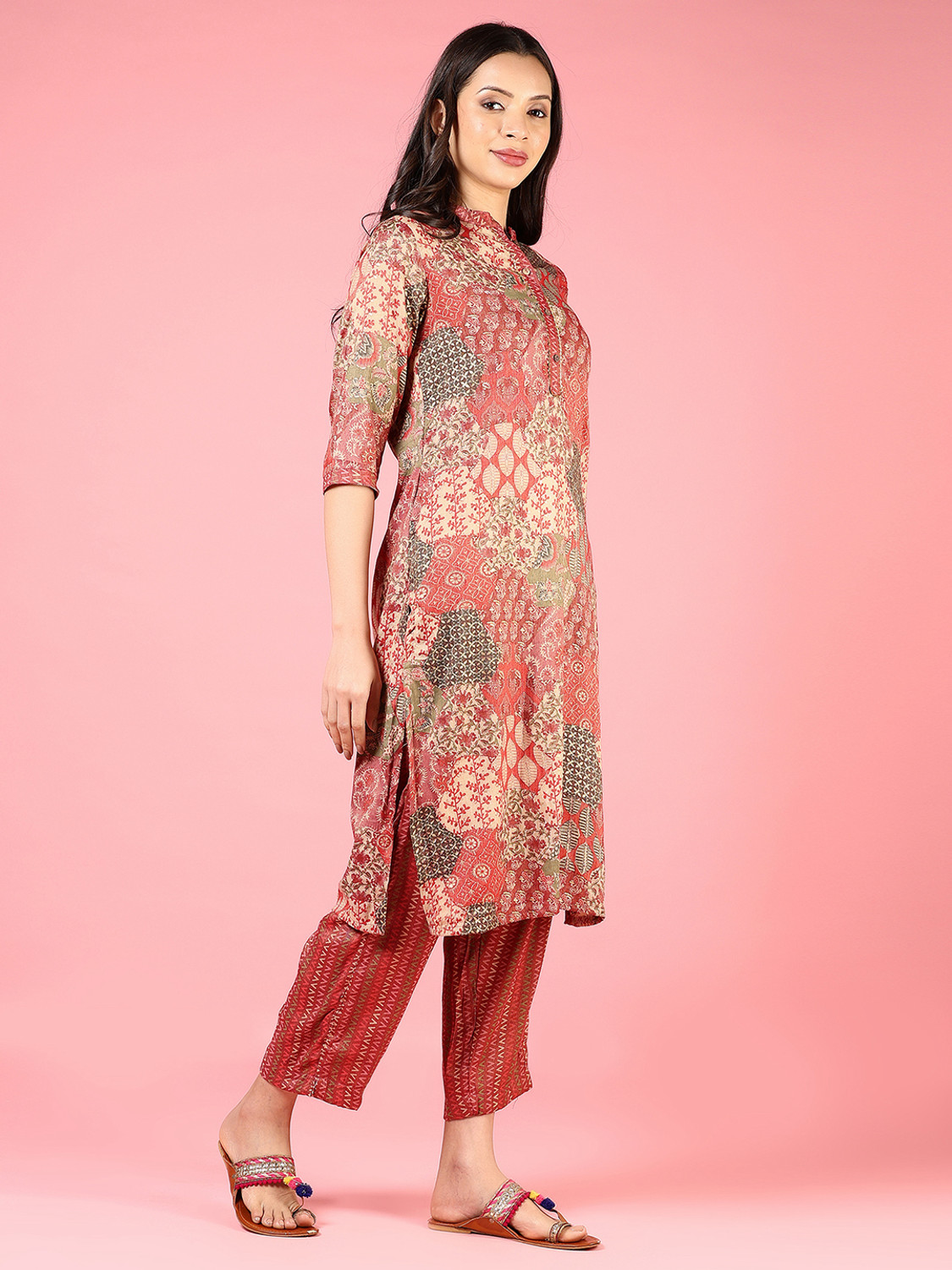 Image of V-MART Women Kurta Palazzo Set