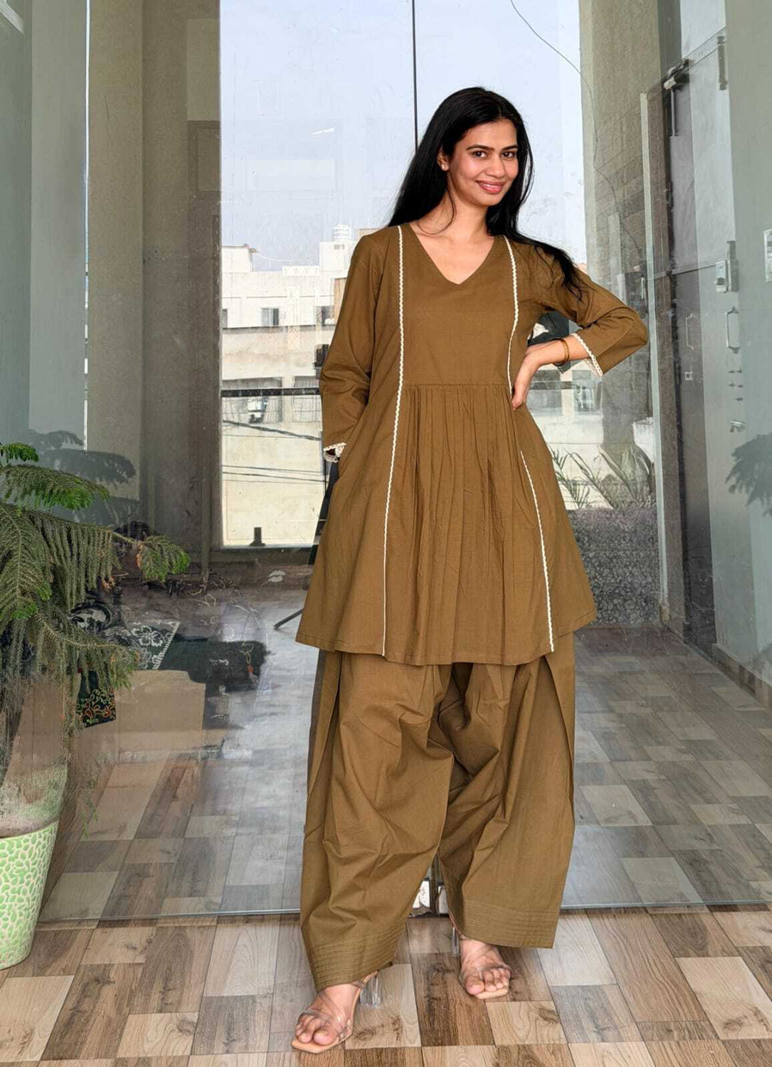 Image of Azlyn Women Kurti Salwar Set