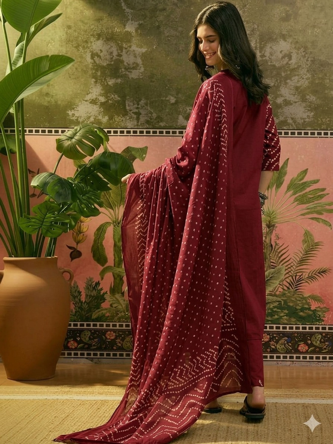 Image of JAATNI comfort wear Women Pure Cotton Kurta Pant Dupatta Set