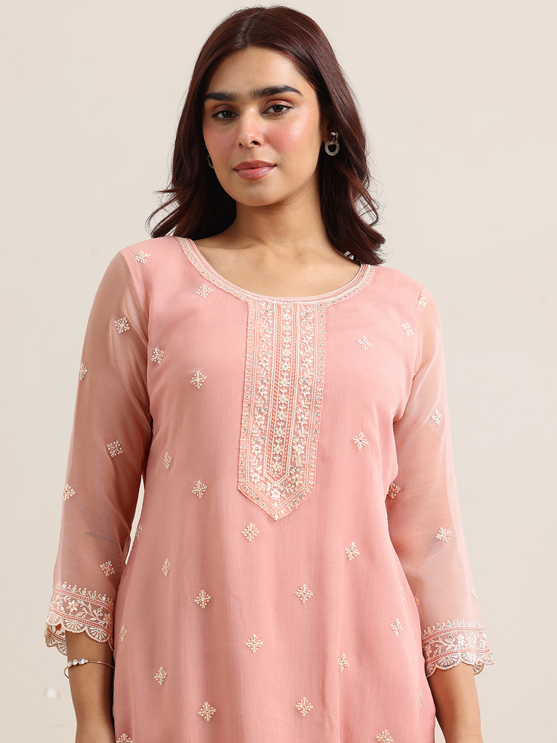Image of LIBAS Women Kurta Palazzo Dupatta Set