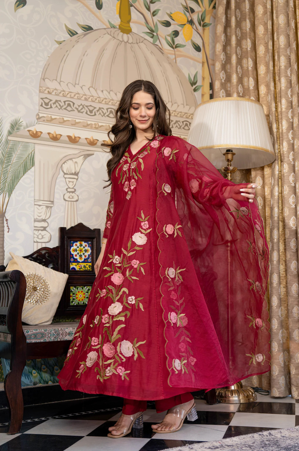 Image of GUJDANT Women Kurta Pant Dupatta Set