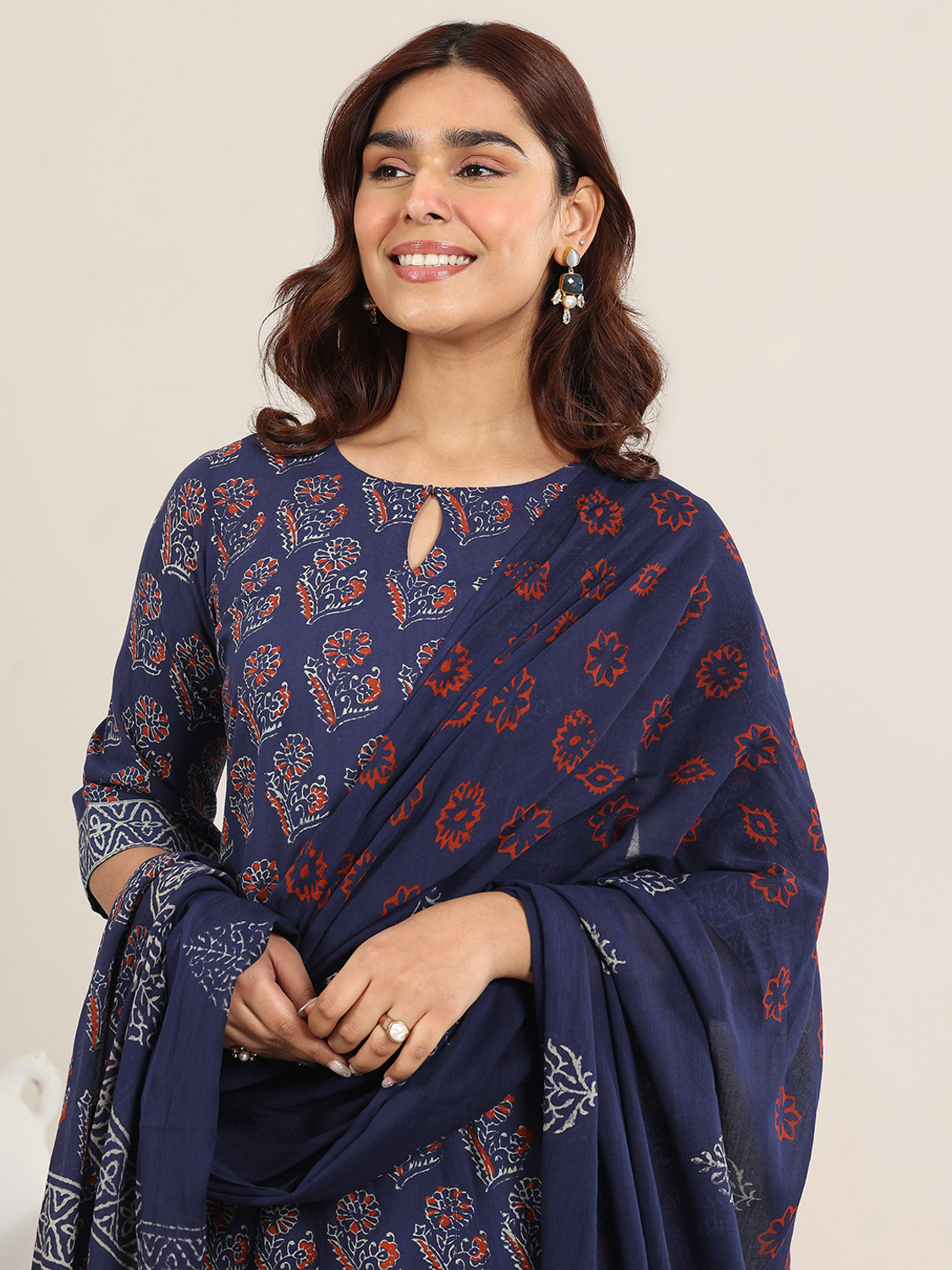 Image of LIBAS Women Kurta Palazzo Dupatta Set