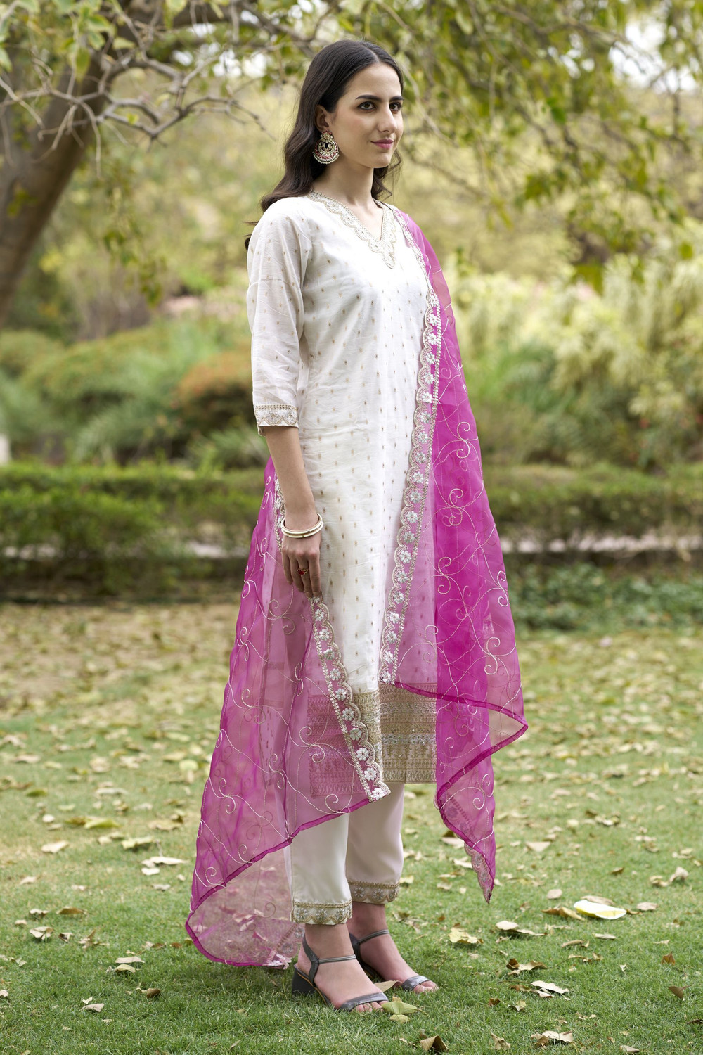 Image of VredeVogel Women Kurta Pant Dupatta Set