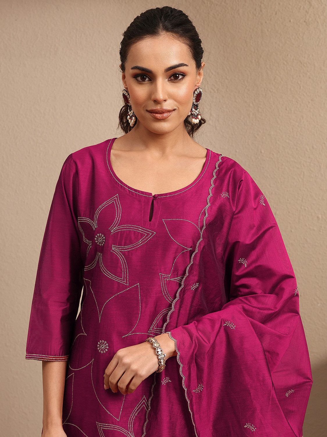 Image of LIBAS Women Kurta Pant Dupatta Set