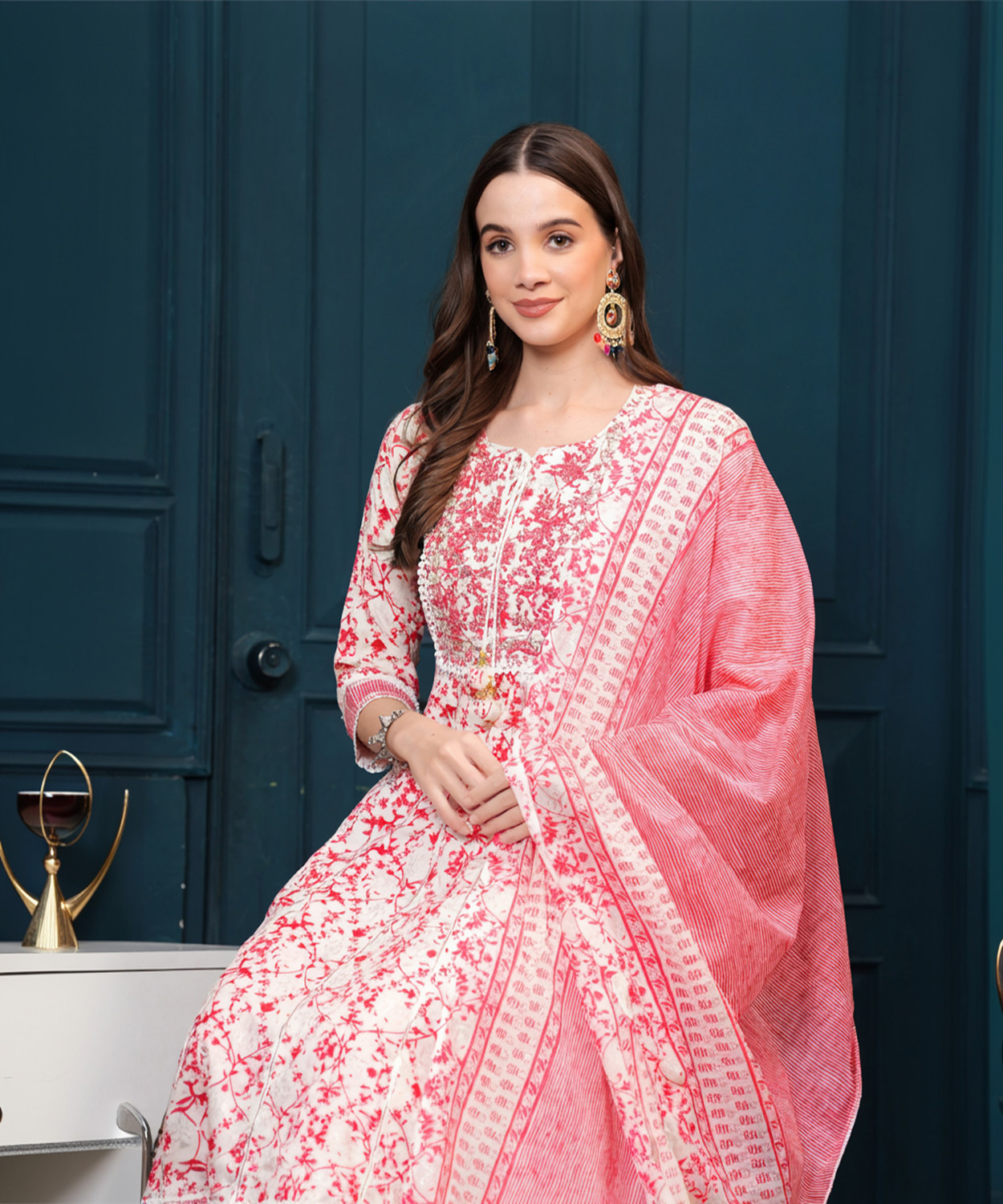 Image of NIKORA Women Kurta Pant Dupatta Set