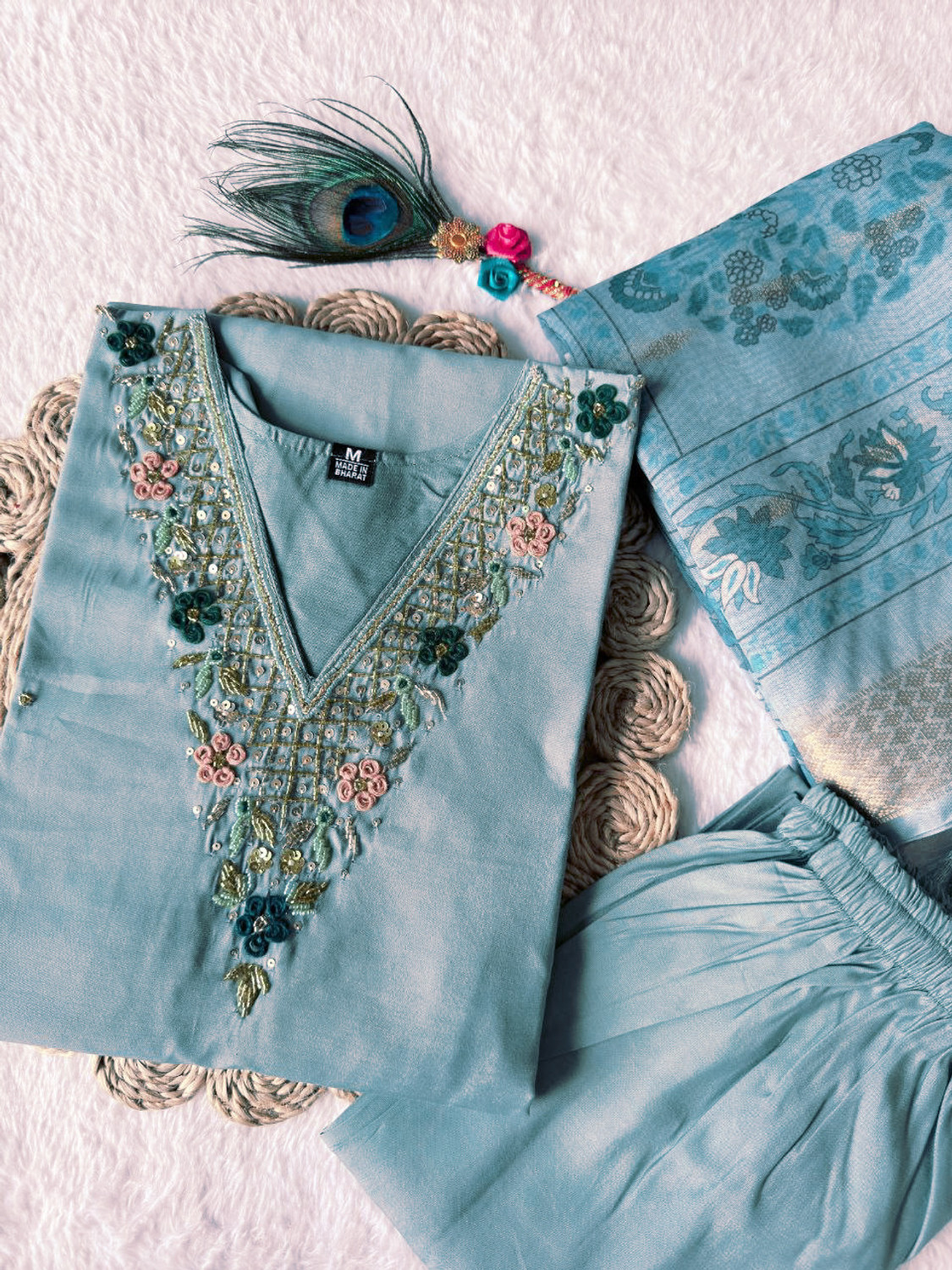 Image of RAJLAXMI FASHION Women Kurti Palazzo Dupatta Set