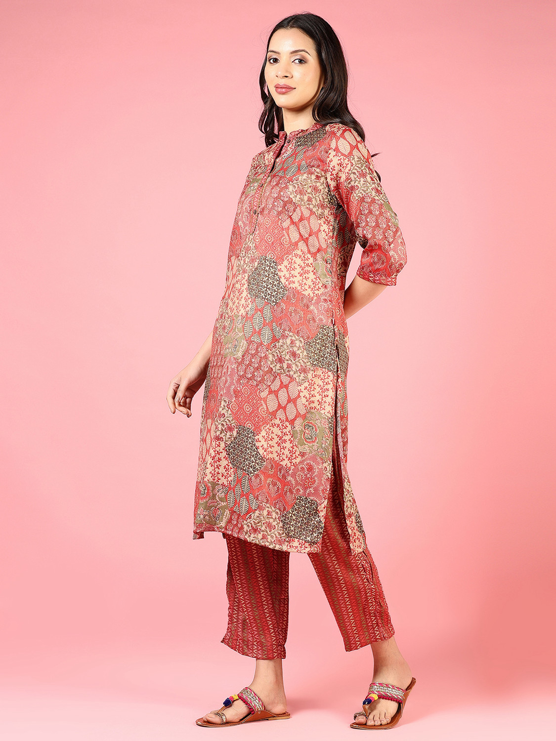Image of V-MART Women Kurta Palazzo Set