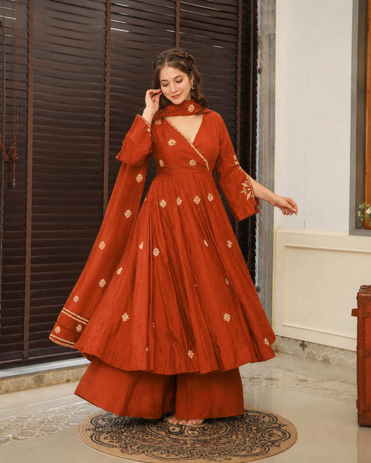 Image of salasarbalaji Women Kurta Palazzo Dupatta Set