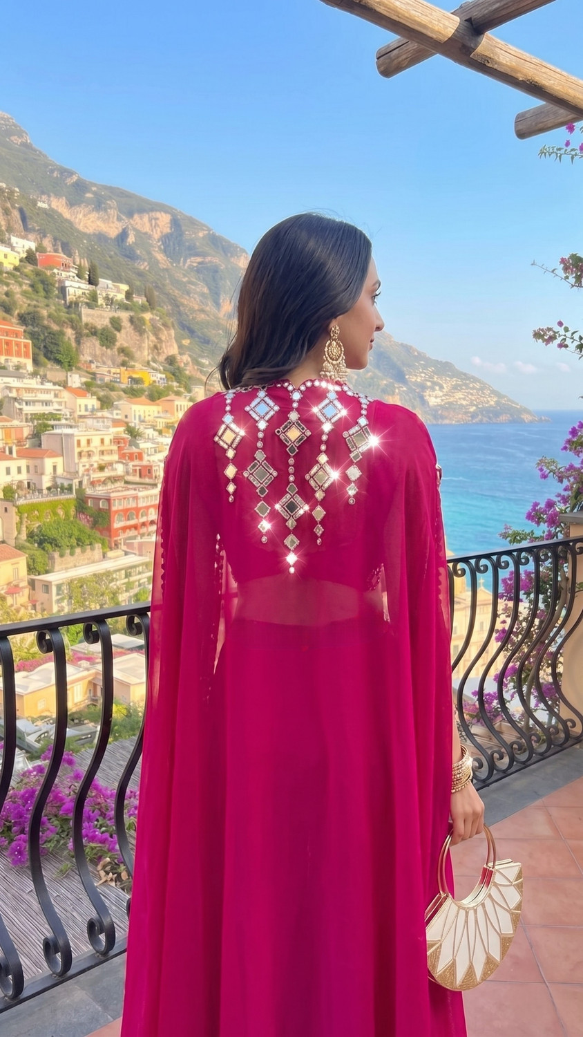 Image of Starly Women Crop Top Palazzo Ethnic Jacket Set