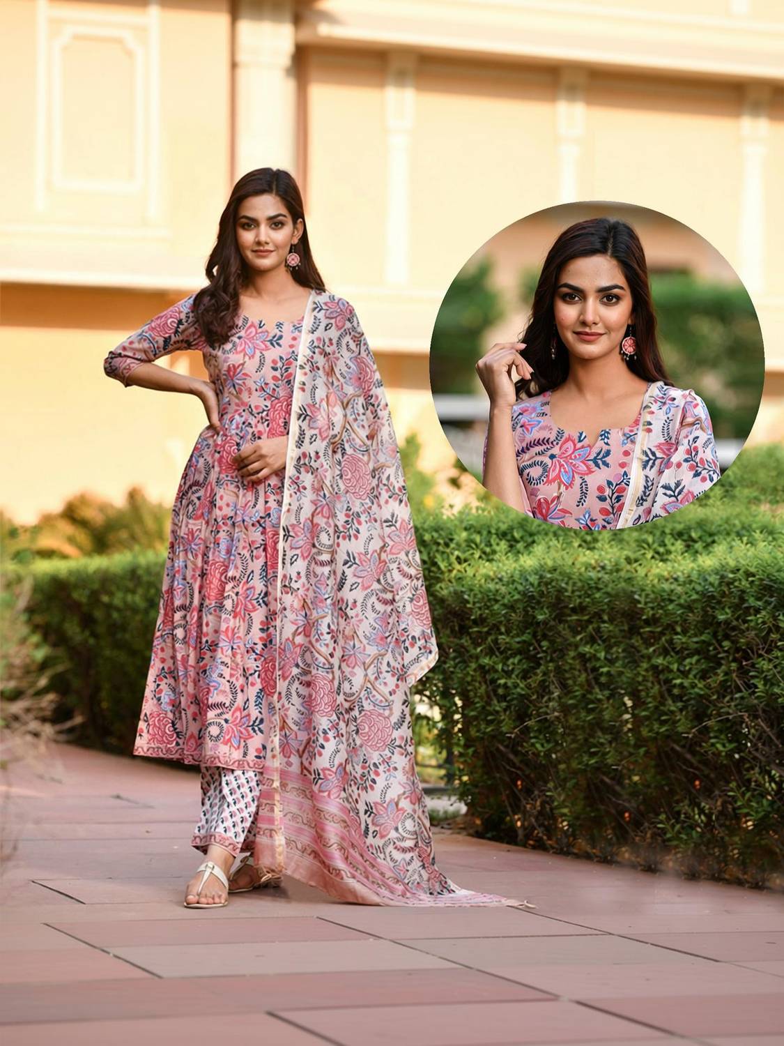 7Threads Women Kurta Pant Dupatta Set