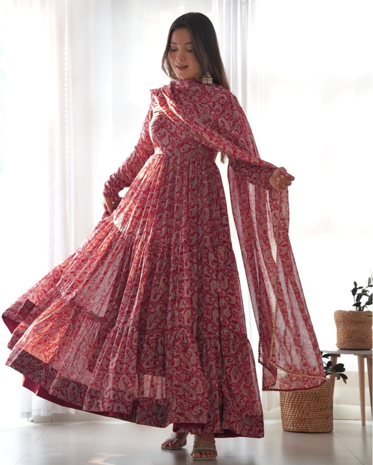 Image of black lebal Women Kurta Pant Dupatta Set