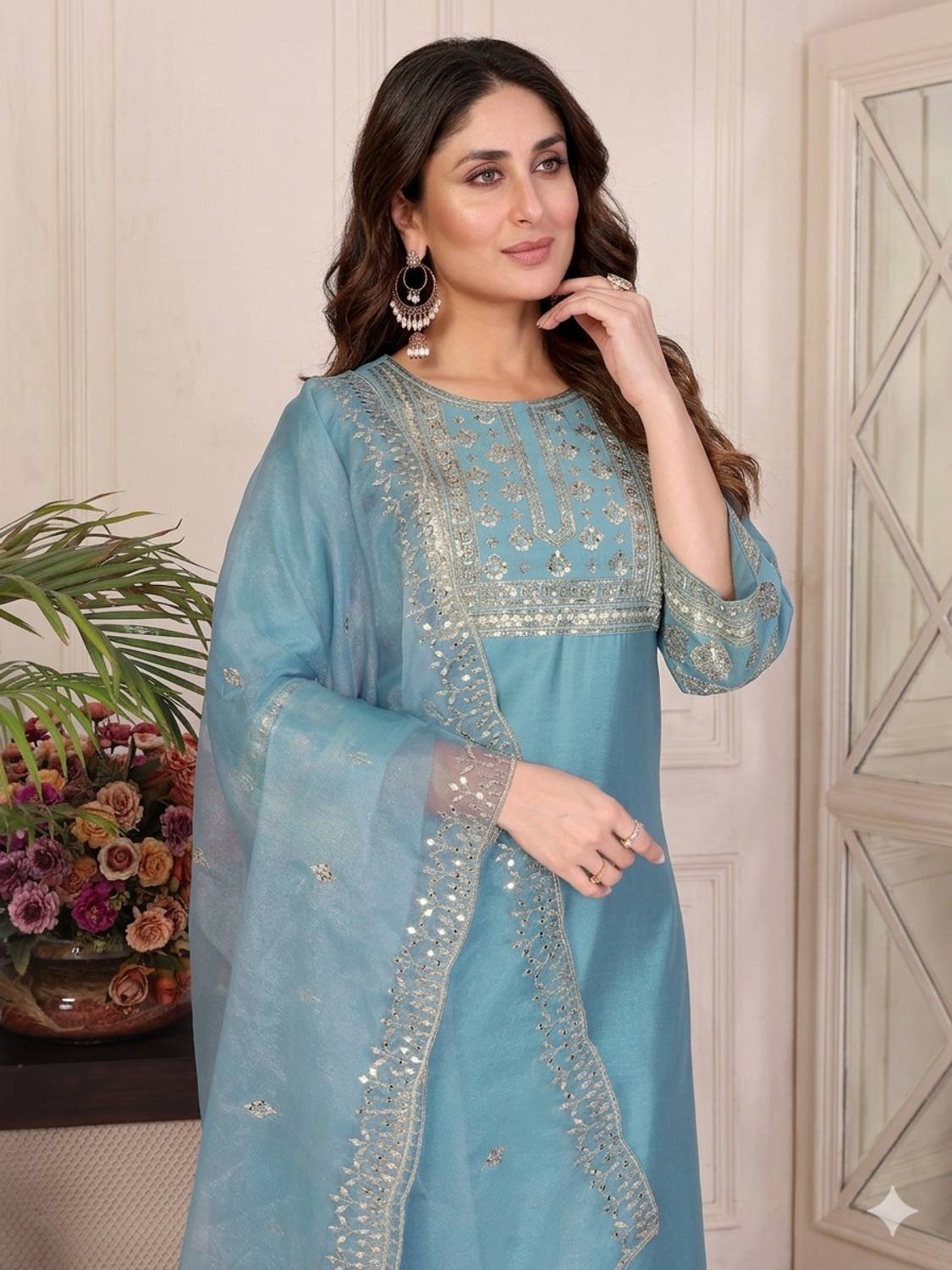 Aakasya Women Kurta Pant Dupatta Set