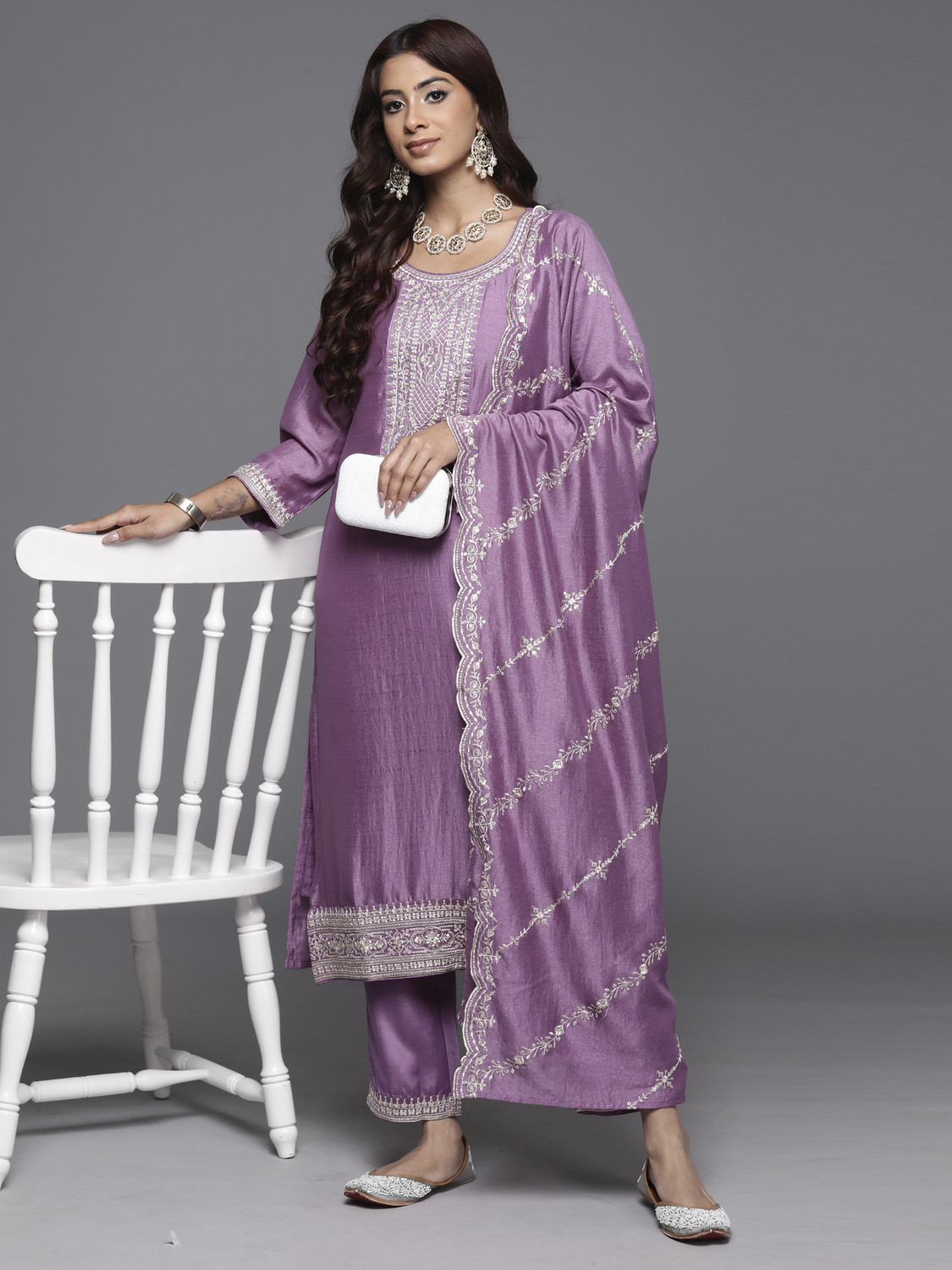 Image of Indo Era Women Kurta Pant Dupatta Set