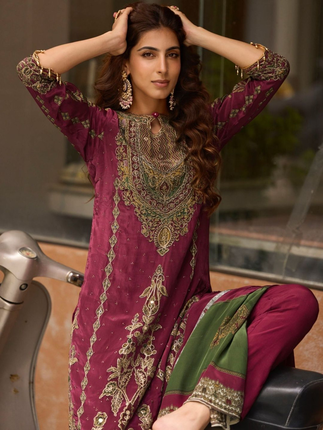 Image of ANOUK Women Kurta Pant Dupatta Set