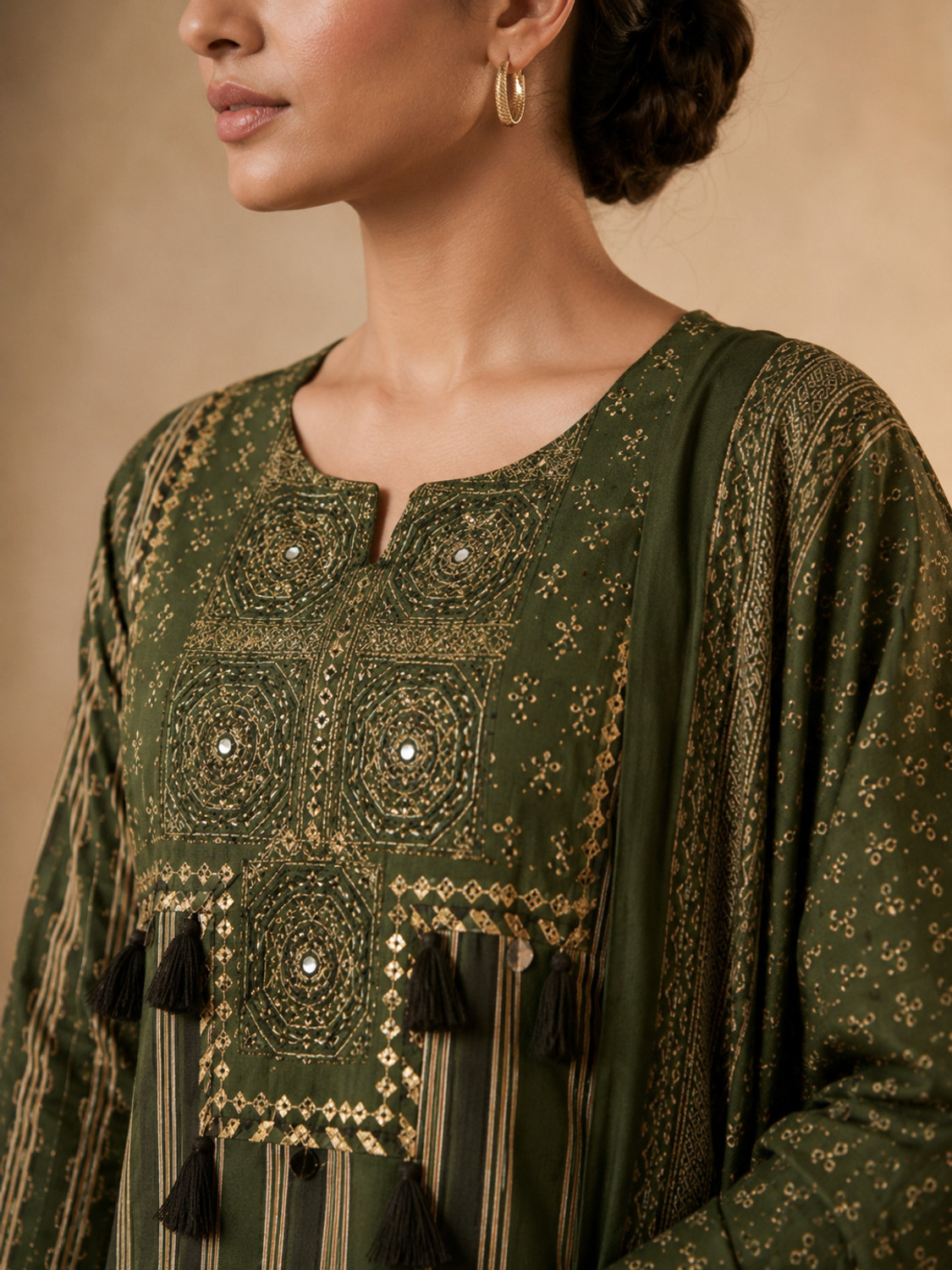 Image of S4K Women Kurta Pant Dupatta Set