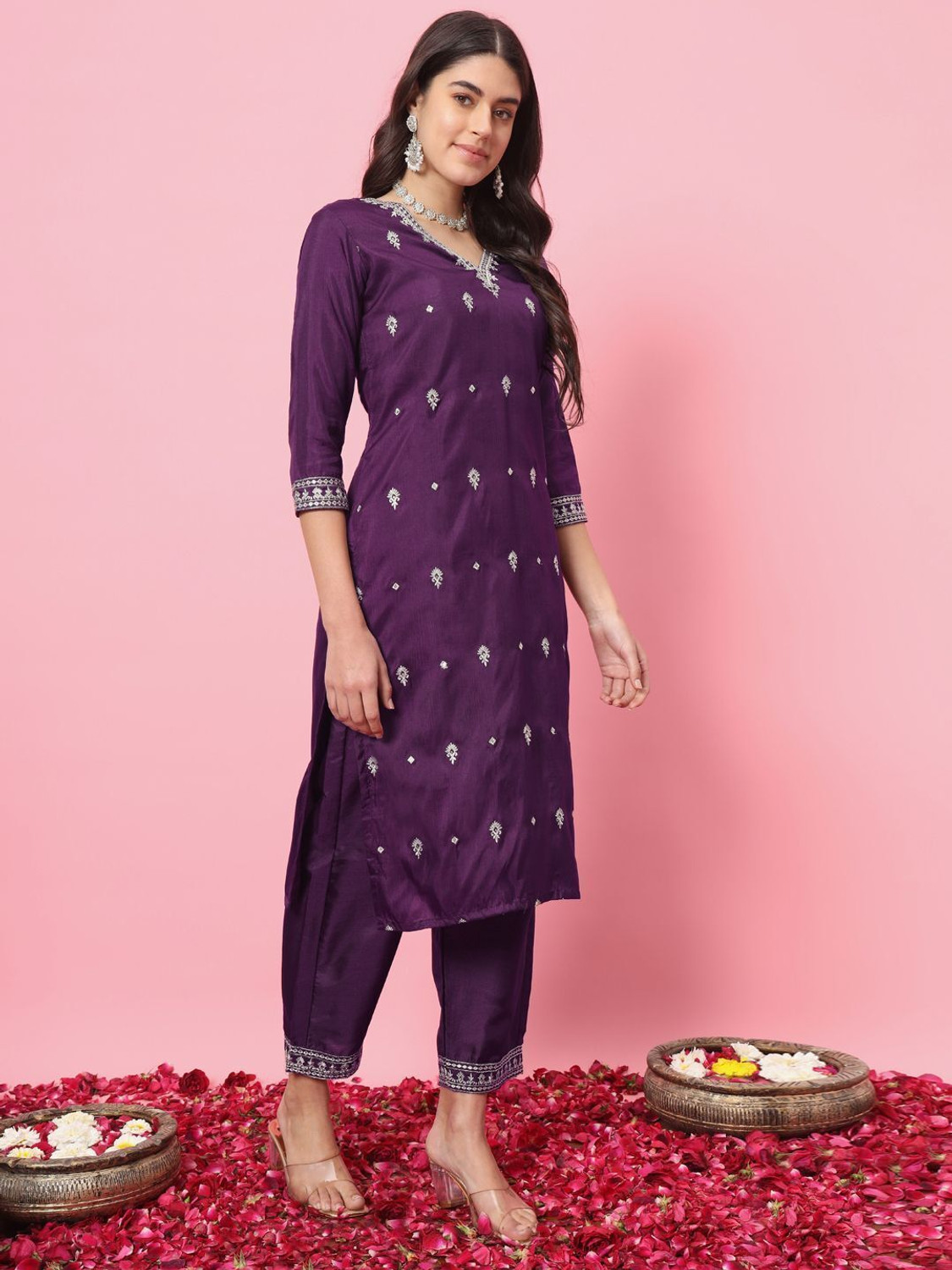 Image of VredeVogel Women Kurta Pant Dupatta Set