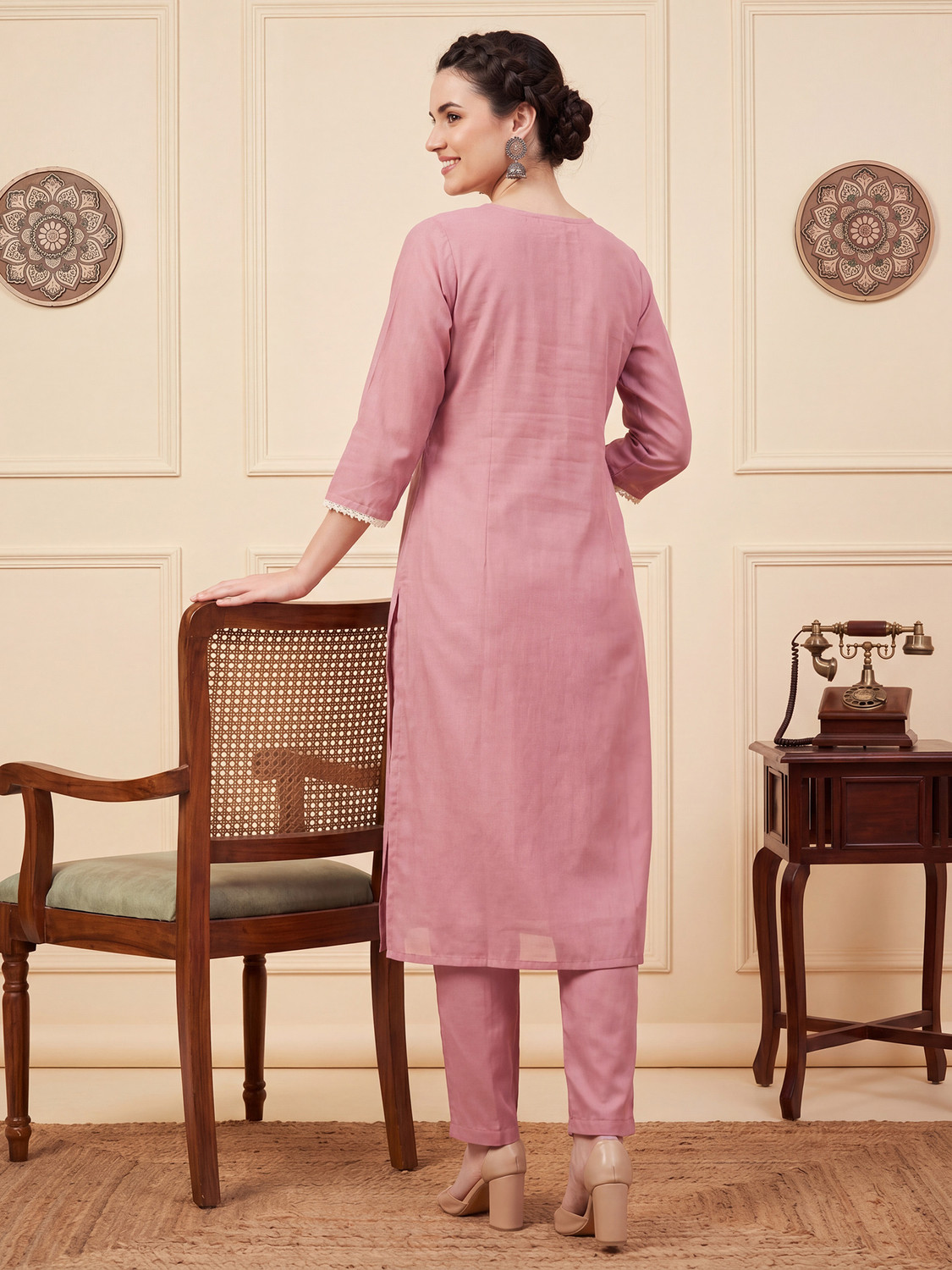 Image of Indo Era Women Kurta Pant Dupatta Set