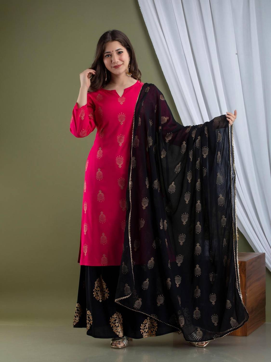 NOORIEN Women Kurta Sharara Set - Image 1