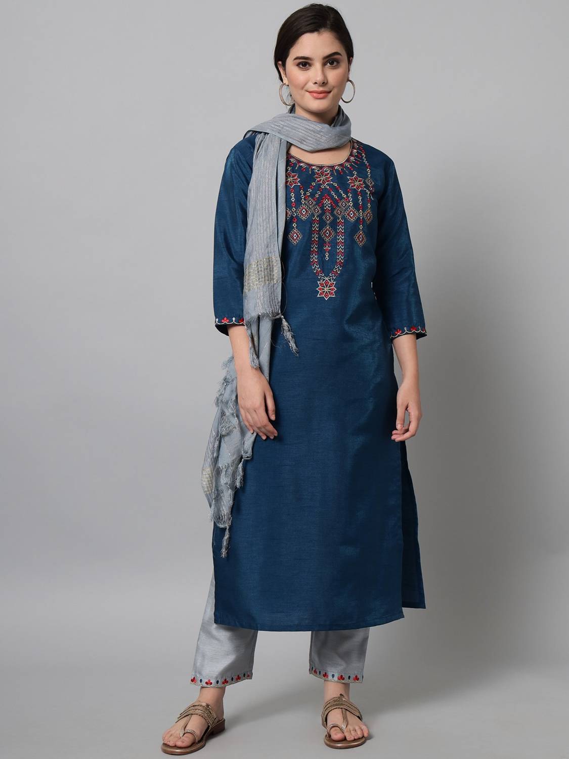 TULSATTVA Women Kurta Pant Dupatta Set