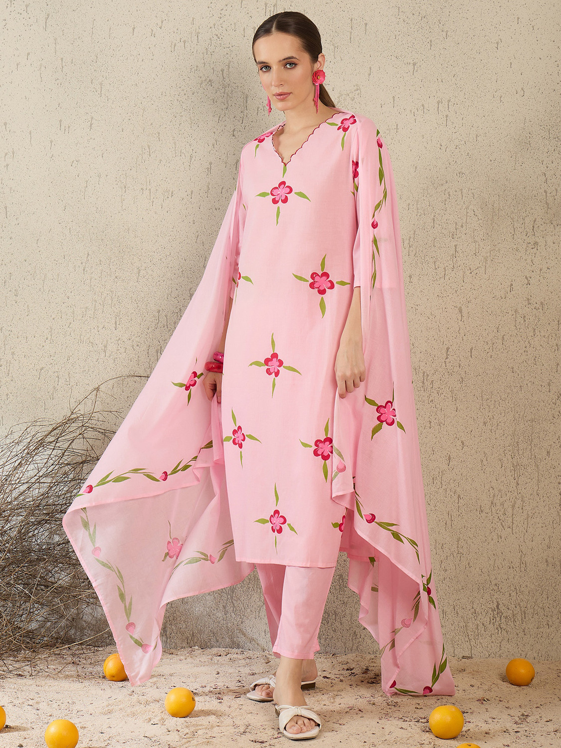 Image of Indo Era Women Kurta Pant Dupatta Set