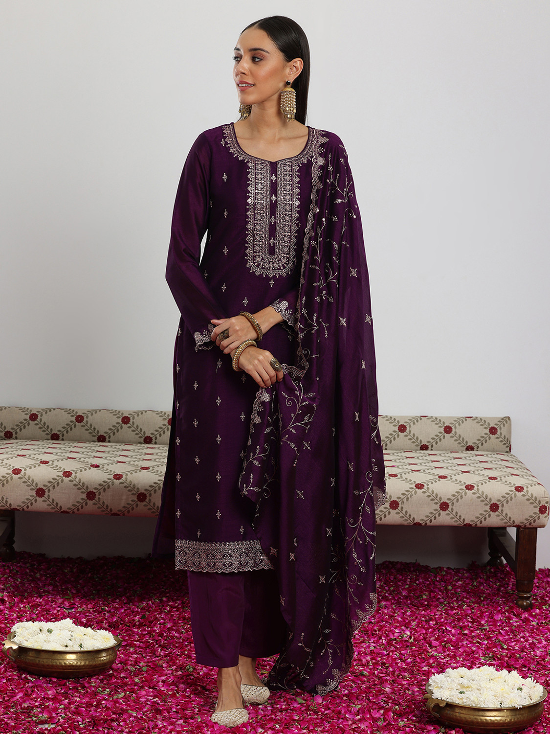 Image of LIBAS Women Kurta Pant Dupatta Set