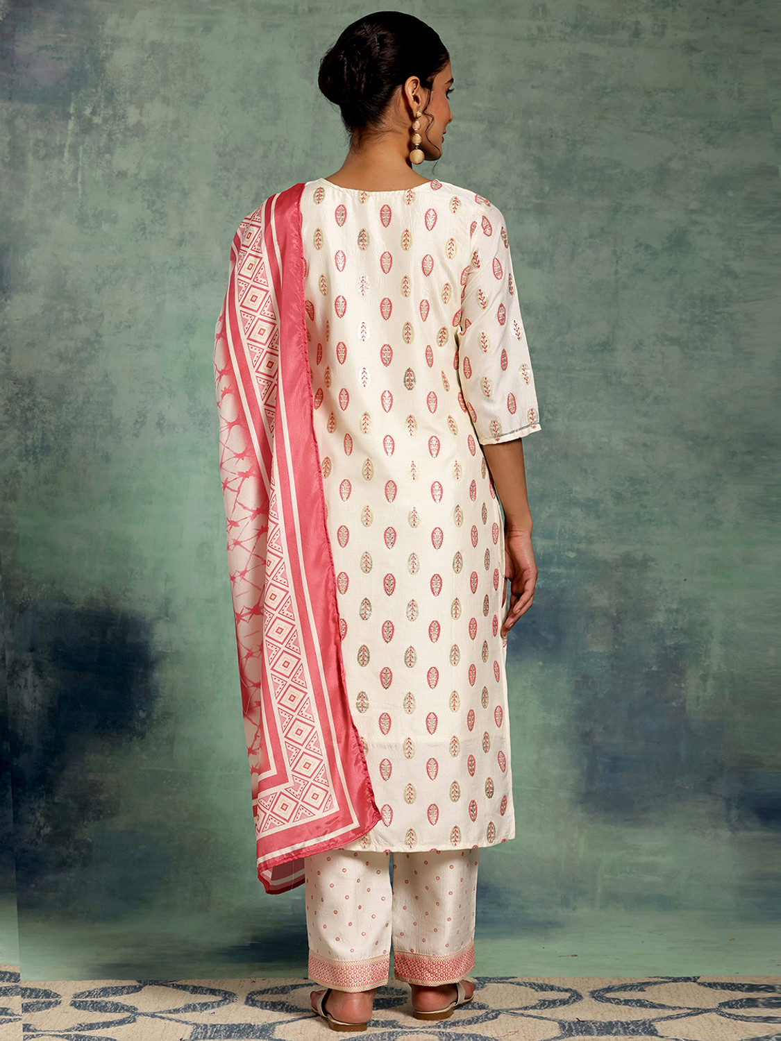 Image of LIBAS Women Kurta Palazzo Dupatta Set