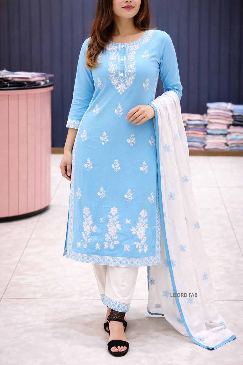 Image of LIZORD FAB Women Kurta Pant Dupatta Set