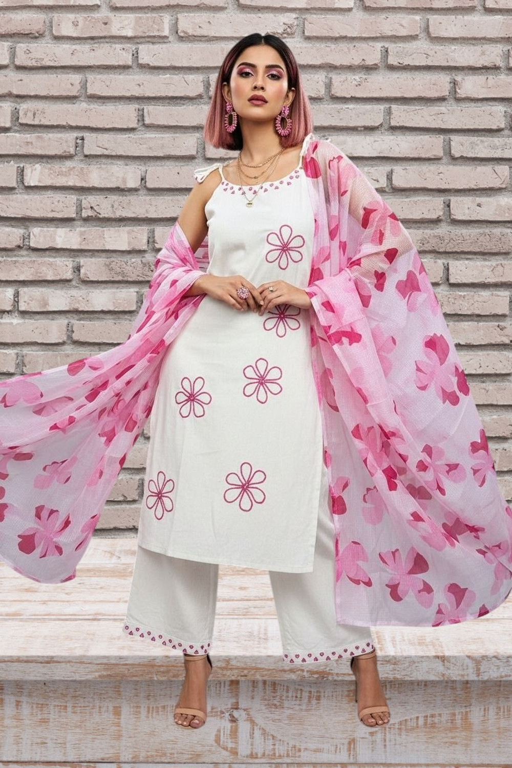 Image of sp enterprise Women Kurta Pant Dupatta Set