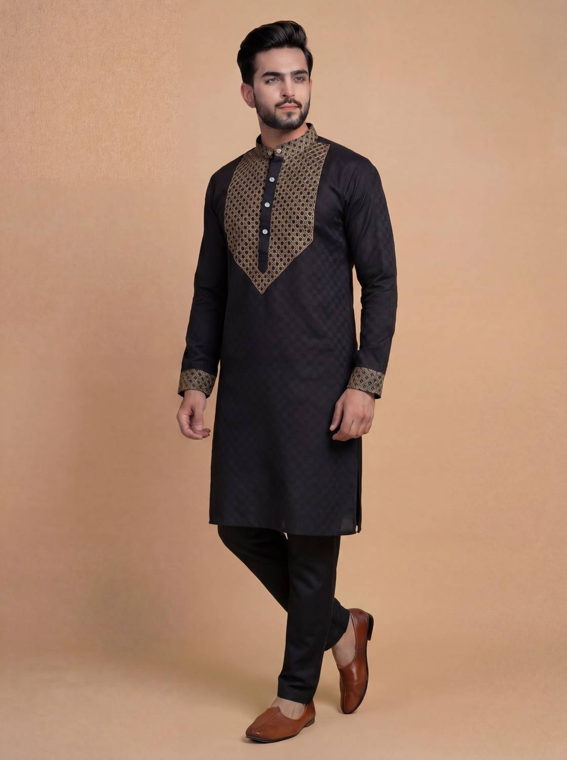 Tibra Men Kurta Pyjama Set - Image 3