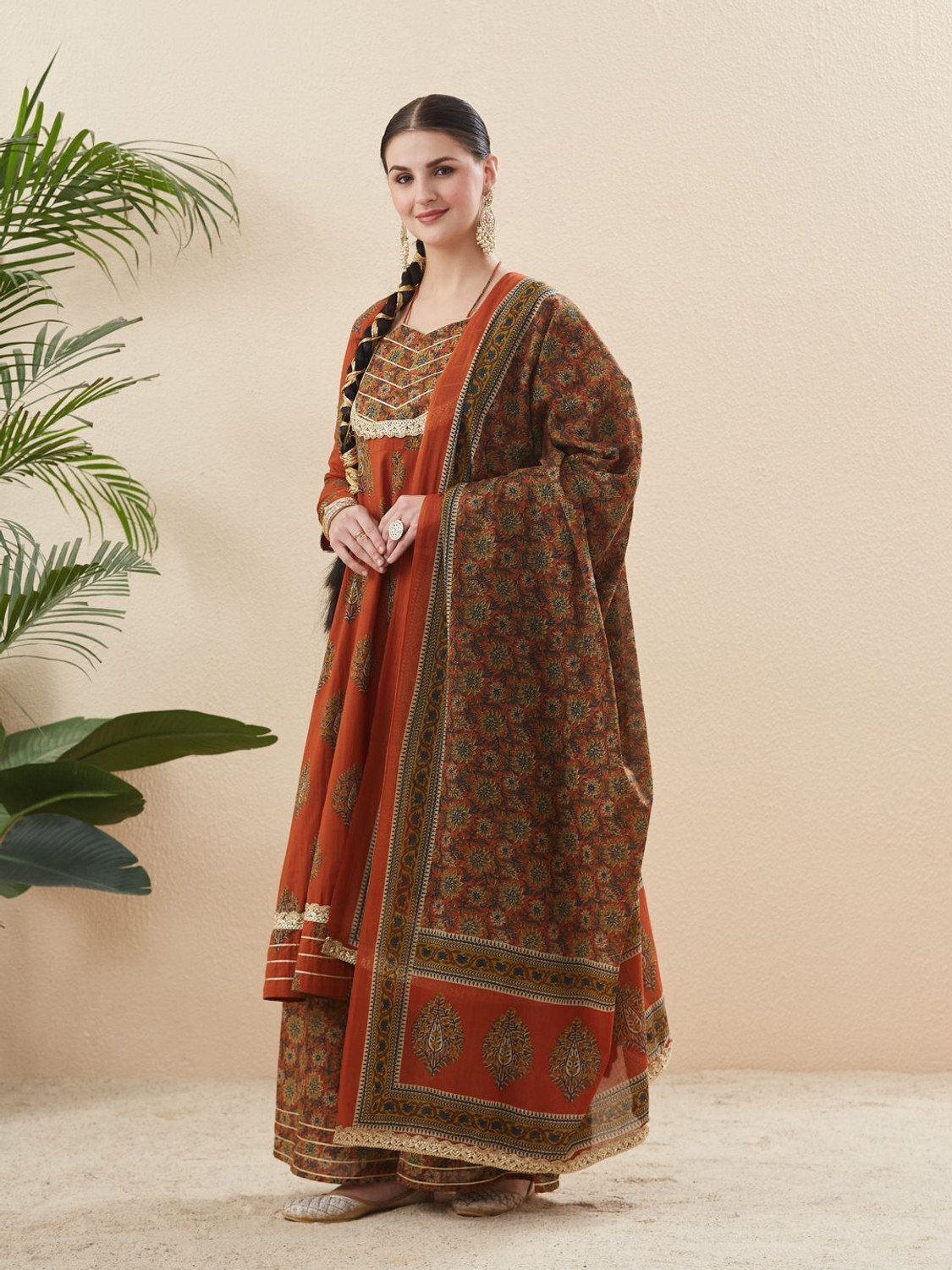 Image of MOKOSH Women Kurta Sharara Dupatta Set