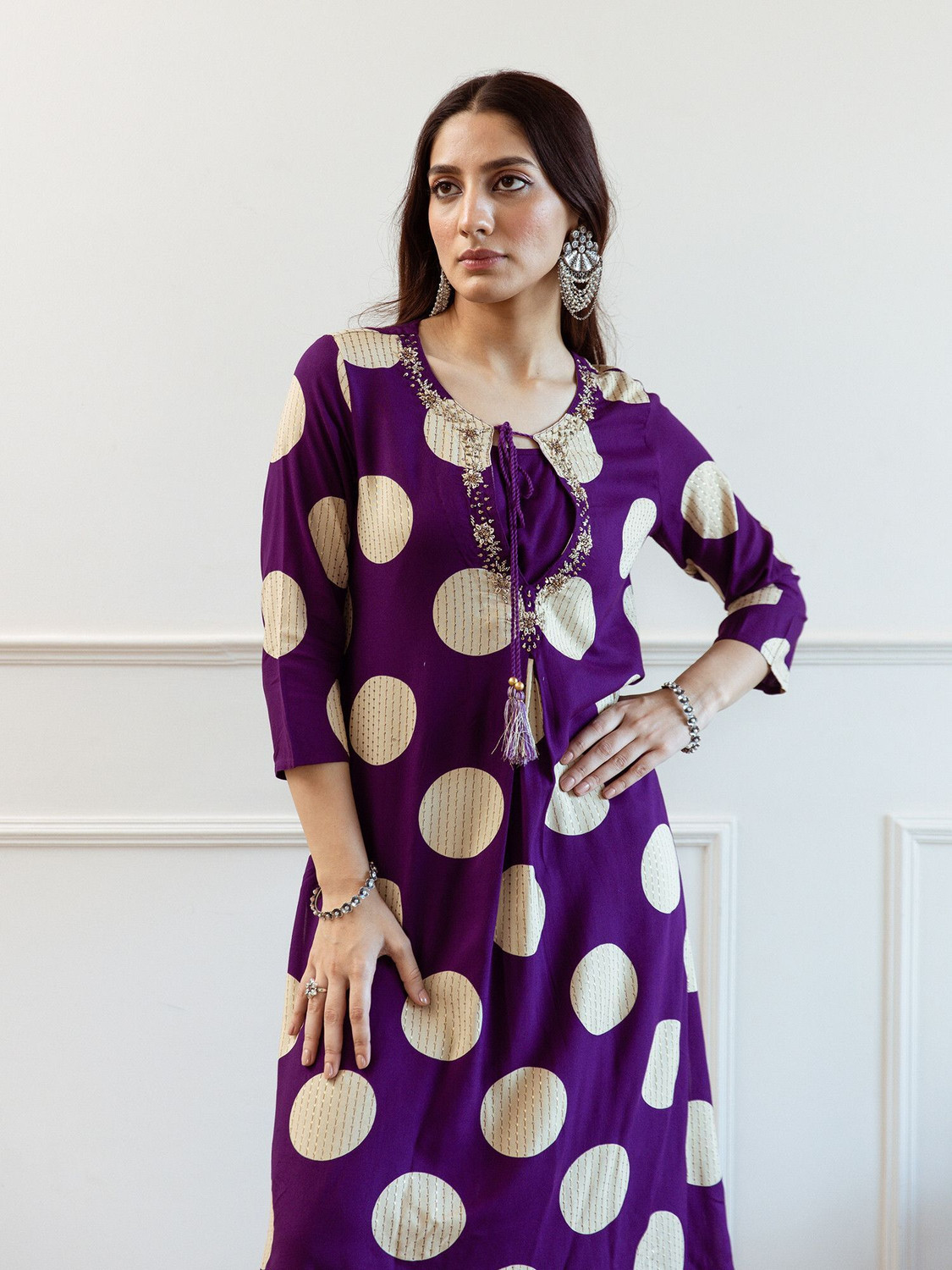 Image of Indo Era Women Kurta Palazzo Set