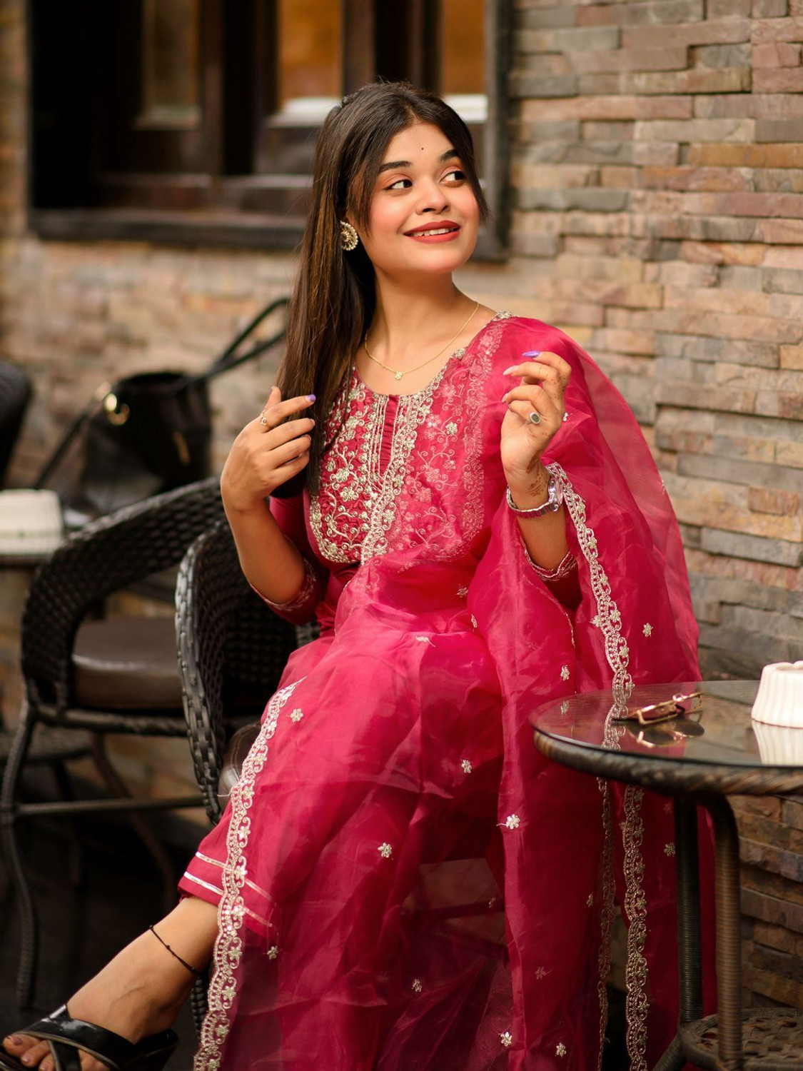 Image of VredeVogel Women Kurta Pant Dupatta Set